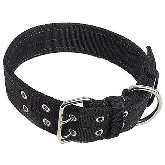 Miaocao Heavy Duty Adjustable Dog Collar, 2 Inch Wide Military Thick Dog Collars for Large Dogs, Breathable Nylon Pet Collar with Metal Buckle & D Ring