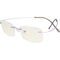 thumbnail image 1 of Eyekepper Blue Light Filter Reading Glasses Women Men - UV Protection Titanium Rimless Computer Readers - Silver +1.25, 1 of 6