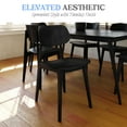 thumbnail image 3 of Emma + Oliver Set of 2 Solid Wood Dining Chairs with Curved Oval Backrests in Black, 3 of 10