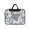 thumbnail image 2 of YFYANG 14 inch Universal Laptop Bag Oxford Cloth Laptop Sleeve, Multi-functional Vintage Watercolor Butterfly Pattern Notebook Computer Messenger Bag Handbag, 2 of 8