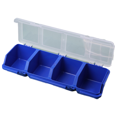 thumbnail image 1 of Parts Storage Box Plastic Screw Organizer Box with 4 Compartment Tool Part Container Bin with Lid Display Storage Case A, 1 of 6