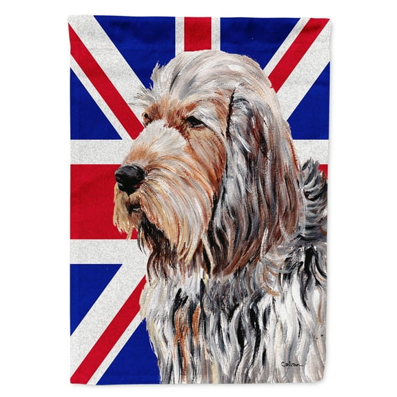 Carolines Treasures SC9879GF Otterhound with English Union Jack British Flag Garden Flag Garden Size multicolor