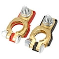 thumbnail image 2 of 2Pcs Car Battery Terminal Wire Cable Clamp Quick Release Clamp Clip Connector Auto Caravan Boat 12V 24V Positive + Negative Copper Mingyiq, 2 of 9