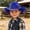 Blue, variant on Kids Cowboy Hat Adjustable Drawstring Sun Protection Wide Brim Western Straw Hat for Halloween