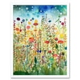 thumbnail image 1 of Wildflower Meadow Folk Art Art Print Framed Poster Wall Decor 12x16 inch, 1 of 5