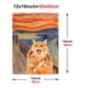 thumbnail image 3 of 1pc Screaming Cat With Fluid Sky Canvas Painting Posters, Funny Animal No Frame Printed Wall Art Pictures, Home & Room Decoration, 3 of 5
