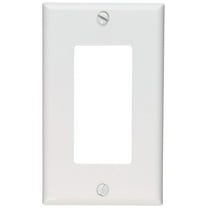 Leviton 122-80401-NW 1-Gang Decora/GFCI Device Wallplate, Standard Size, Thermoplastic Nylon, Device Mount, White