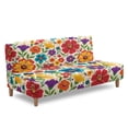 thumbnail image 3 of SCRAWLGOD Flower Pattern Couch Cover Without Armrest Stretch Breathable Sofa Cover Washable 1 Piece Couch Slipcover for Living Room, 3 of 9