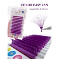 thumbnail image 2 of Extensiones de pestañas Yelix Easy Fan, volumen, pestañas de colores mezclados, pestañas de colores fáciles de aplicar en abanico, pestañas de colores rojo, verde, azul, marrón y morado, 2 of 5