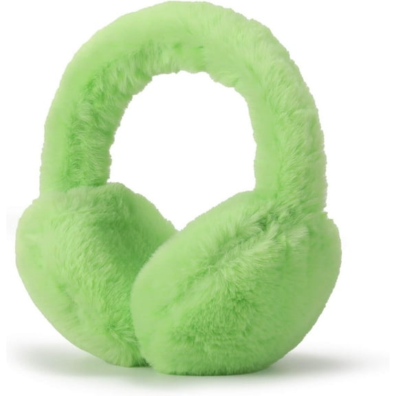 Foldable Ear Muffs for Women, Faux Fur Adjustable Earmuffs for Winter