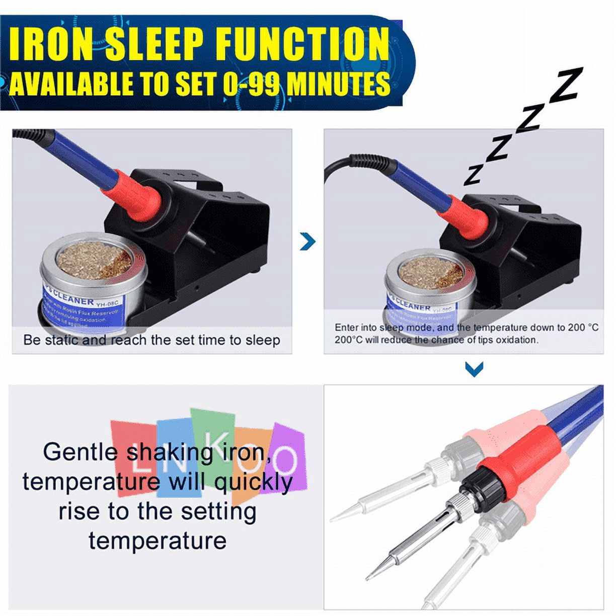 FZFLZDH YiHua 2 in 1 995D 110V 220V Soldering Station iron Hot Air Blower Rework Station 720W Hot Air with Multiple Functions