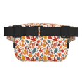 thumbnail image 3 of Fotbe Colorful Maple Leaves Cangurera Cuadrada con Estampado de Doble Capa, Bolsa de Cintura Ajustable Mini para Hombres y Mujeres, 3 of 9
