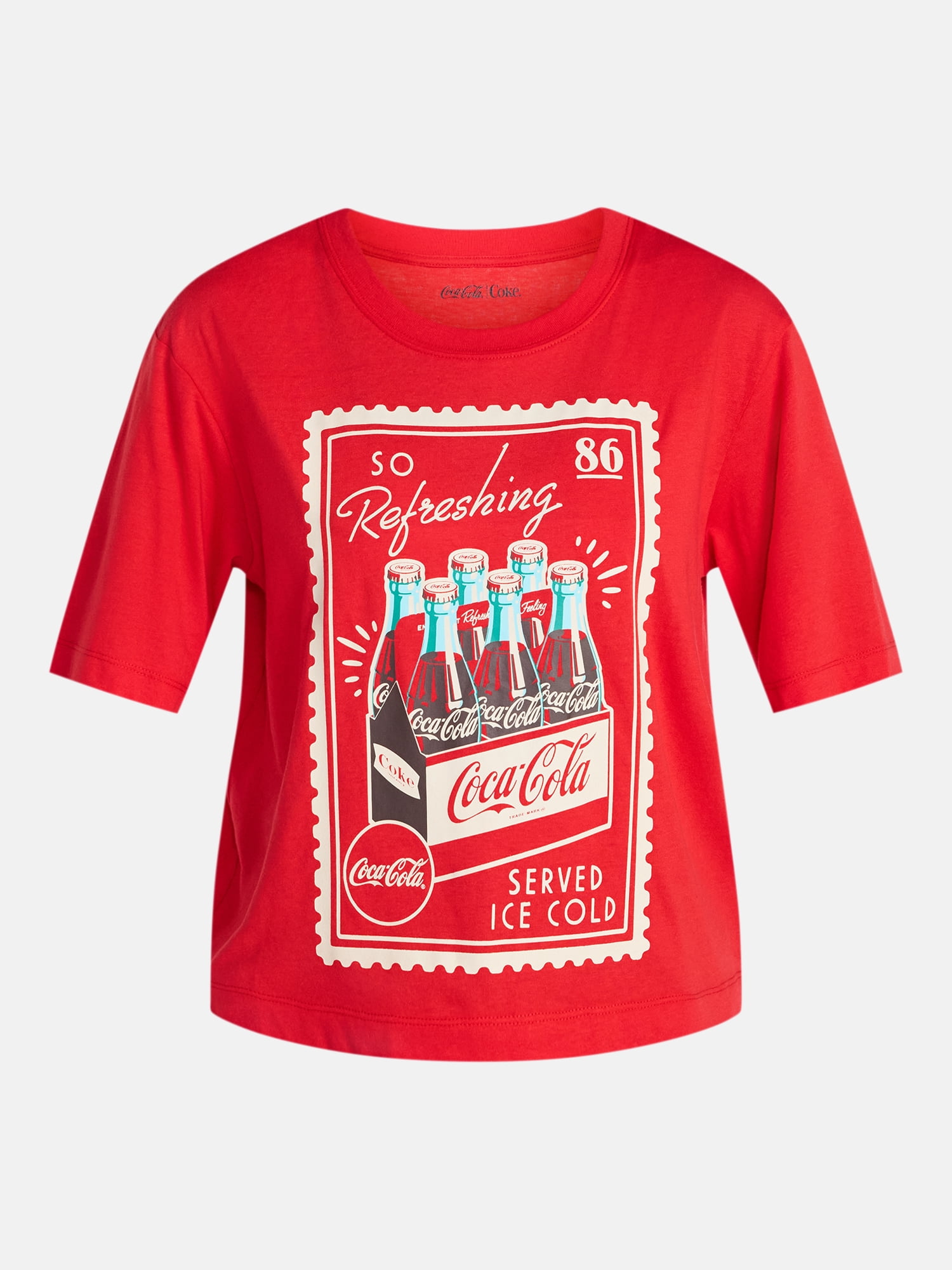 Coca-Cola Women's Boxy Graphic Skimmer Tee, Sizes XXS-XXL