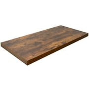 VIVO Rustic Vintage Brown 51"x25" Faux 2.25" Table Top for Standing Desk Frames