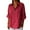 Z02_Red, variant on tklpehg Cotton 3/4 Sleeve Shirts for Women Fall Clothes Womens Tops Solid Color Loose Mid Length Three Quarter Sleeve Tops Round Neck Three Quarter Sleeve Cotton Tops White S