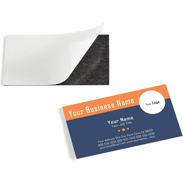Bright Creations Self Adhesive Business Card Magnets with White Cards, Peel  and Stick, Magnetic Backing, 100 Pack 