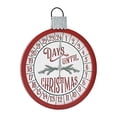 thumbnail image 2 of AshleeOaks Round Wood Wall Days Until Christmas Countdown Calendar with Metal Clock Hand, Farmhouse Rustic Christmas Wall Decor, Red, 17.8 x 22.6 Inch, 2 of 5