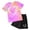 Purple, variant on larppty Kids Girl Clothes Tie Dye Heart Print Short Sleeve Top and Shorts Toddler Girl Summer Outfits Short Set(Purple, 6-7 Years)