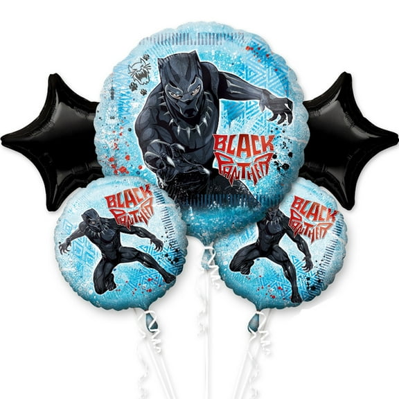 Black Panther Foil Balloon Bouquet