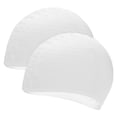thumbnail image 1 of Uxcell Gorro de Natación de Silicona en Forma de Lágrima, Paquete de 2 para Mujeres y Hombres, Sombrero de Natación Impermeable y Antideslizante [Blanco], 1 of 6