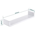 thumbnail image 2 of Estante flotante blanco, elegante solución de almacenamiento para montaje en pared con adhesivo que no daña, drenaje rápido y un elegante diseño de plástico para su hogar, 2 of 5