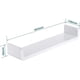 thumbnail image 2 of Estante flotante blanco, elegante solución de almacenamiento para montaje en pared con adhesivo que no daña, drenaje rápido y un elegante diseño de plástico para su hogar, 2 of 5