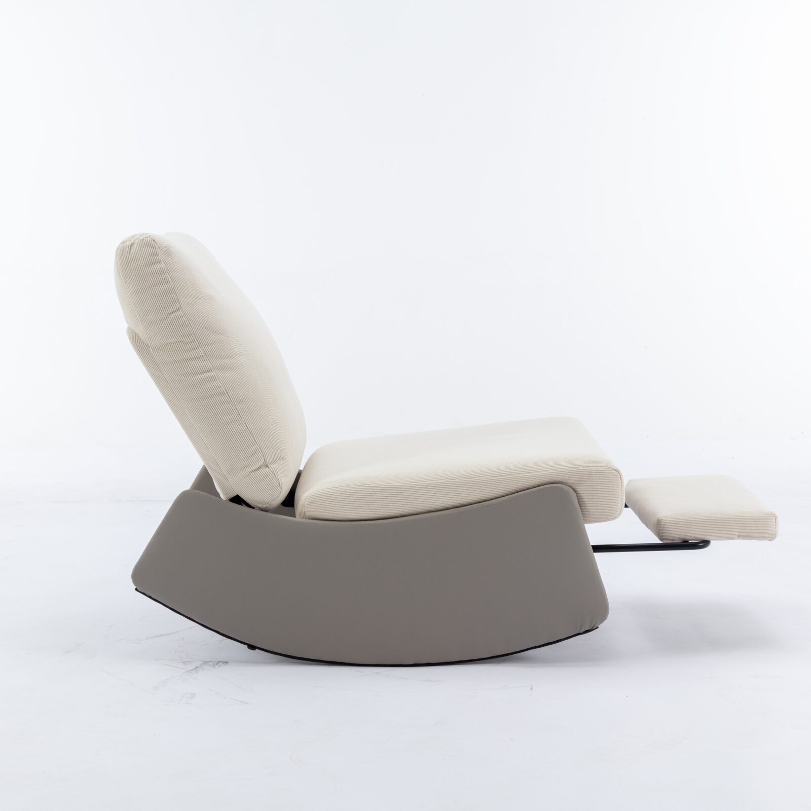 Outdoor Rocking Chairs Modern Rocking Chair Recliner, Comfy Rocker Nursery Chair with Footrest, Accent Reading Chair, Upholstered Lounge Chair for Relaxing, Resting,Soft Padded Rocker for Indoor Livi