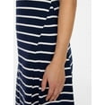 thumbnail image 3 of Time and Tru Women's Seamed Cotton Midi Dress, Sizes XS-XXXL, 3 of 7