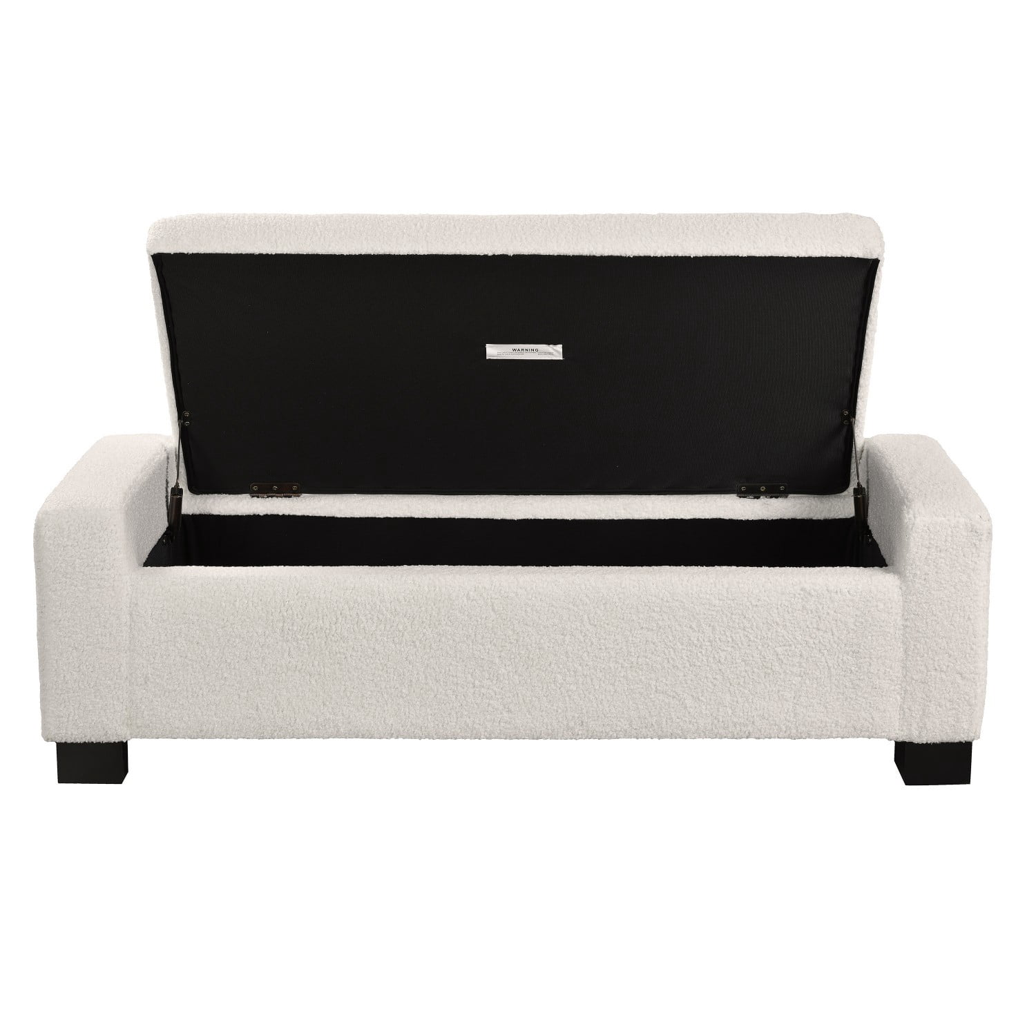 50" Storage Ottoman Bench with Hinged Lid, Upholstered Rectangular Bench with Hidden Storage, Entryway Bench, Bedroom Seating, Footrest, Beige