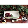 thumbnail image 2 of Spode Christmas Tree Cranberry Sauce Serving Dish with Slotted Spoon (8"x 4.25") - Rectangular Holiday Server with Holiday Motif - Dishwasher, Microwave, Freezer Safe Serveware for Entertaining, 2 of 3