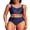 Purple, variant on Sociala Womens Double Straps Bikini Sets Sporty High Waisted Two Piece Swimsuit