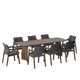 thumbnail image 1 of Juego de Comedor de Madera para 8 Personas con Mesa y 8 Sillas Tapizadas, Comedor y Cocina, Midtown Concept Dakar, Nogal y Gris Oscuro, 1 of 5