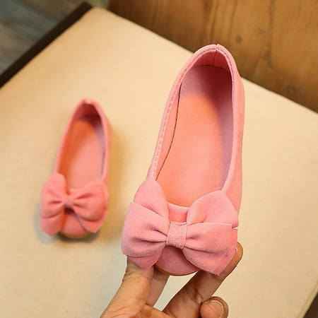 

TOWED22 Toddler Girl Sneaker Soft Dance Baby Children Princess Bowknot Single Kid Girls Solid Shoes Student Baby Shoes Pink