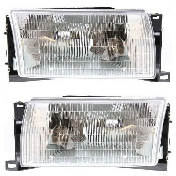 Garage-Pro Driver and Passenger Side Headlight for Nissan Quest 1993-1995 Also Fits Mercury Villager Halogen With bulb(s) Replaces# B60600B000 B60100B000