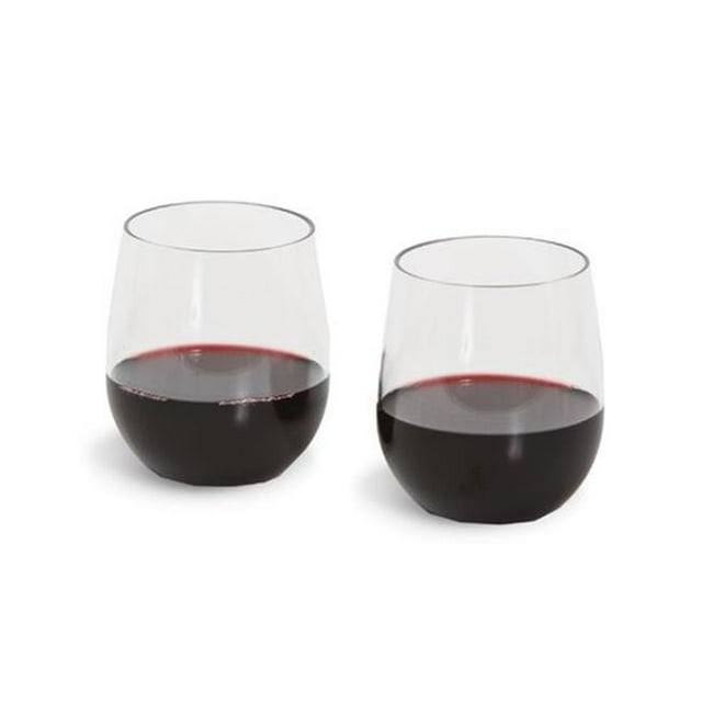 Picnic Plus PSM-165-4 Stemless Wine Glass, Tritan Co-Polymer - Set of 4