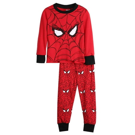 lisenraIn Kids Boys Spider man Top T-shirt+Pants Outfit Pajama Sleepwear Nightwear Set