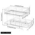thumbnail image 4 of Caja de almacenamiento de cosméticos de doble cajón transparente, estante de almacenamiento multifuncional de escritorio de cocina, 4 of 4