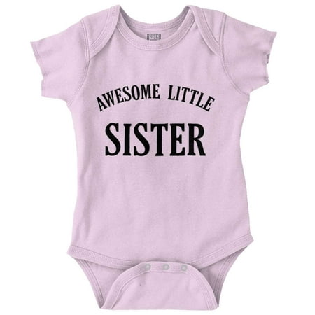 

Cute Little Sister Younger Sibling Bodysuit Jumper Girls Infant Baby Brisco Brands 12M