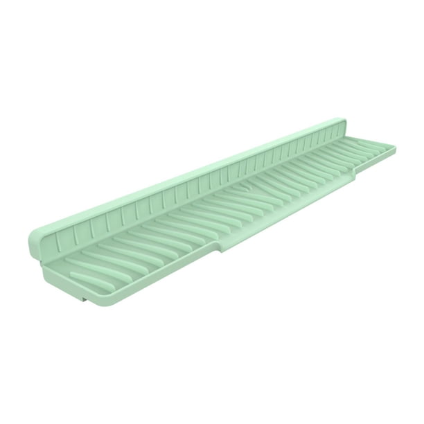 Estera de grifo para fregadero de la cocina, bandeja de receptor de gotas, almohadilla de secado antideslizante reutilizable para la bandeja para claro