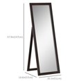 thumbnail image 3 of HOMCOM 58"x 20" Full Length Mirror, Floor Standing Mirror, Dressing Mirror, 3 of 10
