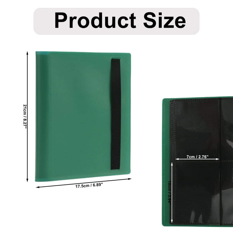 Unique Bargains 4 Pockets Card Binder with 160 Sleeves Trading Card Collector Album Holder Green Unique Bargains 4 Pockets Card Binder with 160 Sleeves Trading Card Collector Album Holder Green