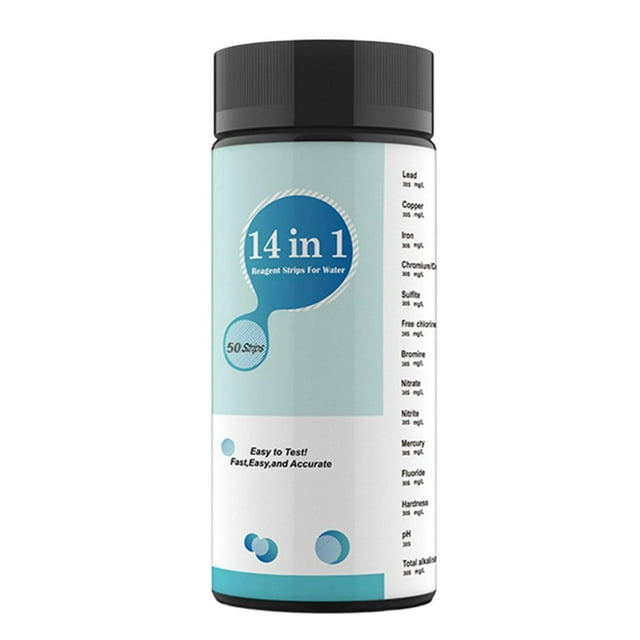 14 en 1 Test d'Eau Potable 50 Bandes pour Tester Piscine