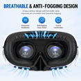 thumbnail image 3 of Leyeet Face Pad for Oculus Quest 2, VR Accessories for Meta Quest 2, Face Cover Replacement Set with 2 Pcs Comfortable Leather Foam Face Cushion, Lens Cover, Nose Pad and Thumb Stick Caps, 3 of 12