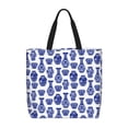 thumbnail image 1 of Disketp Blue Vases Bolsa Tote de Lona para Mujer, Bolso de Hombro y Cruzado con Cierre de Cremallera, 1 of 7