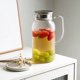 thumbnail image 4 of CaiYueKe 1L Diamond Pattern Pitcher with Stainless Steel Lid and Strainer, High-Temperature Resistant, BPA-Free, Clear Plastic Beverage Jug for Water, Juice, Iced Tea, Bar, Restaurant, Kitchen, 4 of 7
