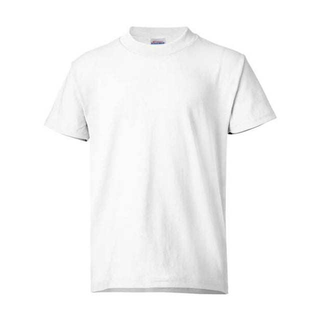 Hanes Garçon ComfortBlend EcoSmart Col Ras du Cou, TP, Blanc