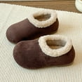 thumbnail image 2 of Quealent Kids Toddler Slippers Boys Girls Indoor House Shoes Non-Slip Slippers Socks Outdoor Warm Walking Shoes Coffee for Size 8.5, 2 of 8