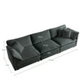 thumbnail image 6 of Miekor Furniture Modern Sofa Couch, 3 Piece Set Extra Deep Seat Sectional Sofa for Living Room, Oversized Sofa, 3 Seat Sofa, Loveseat and Single Sofa, Gray Chenille 57306, 6 of 14