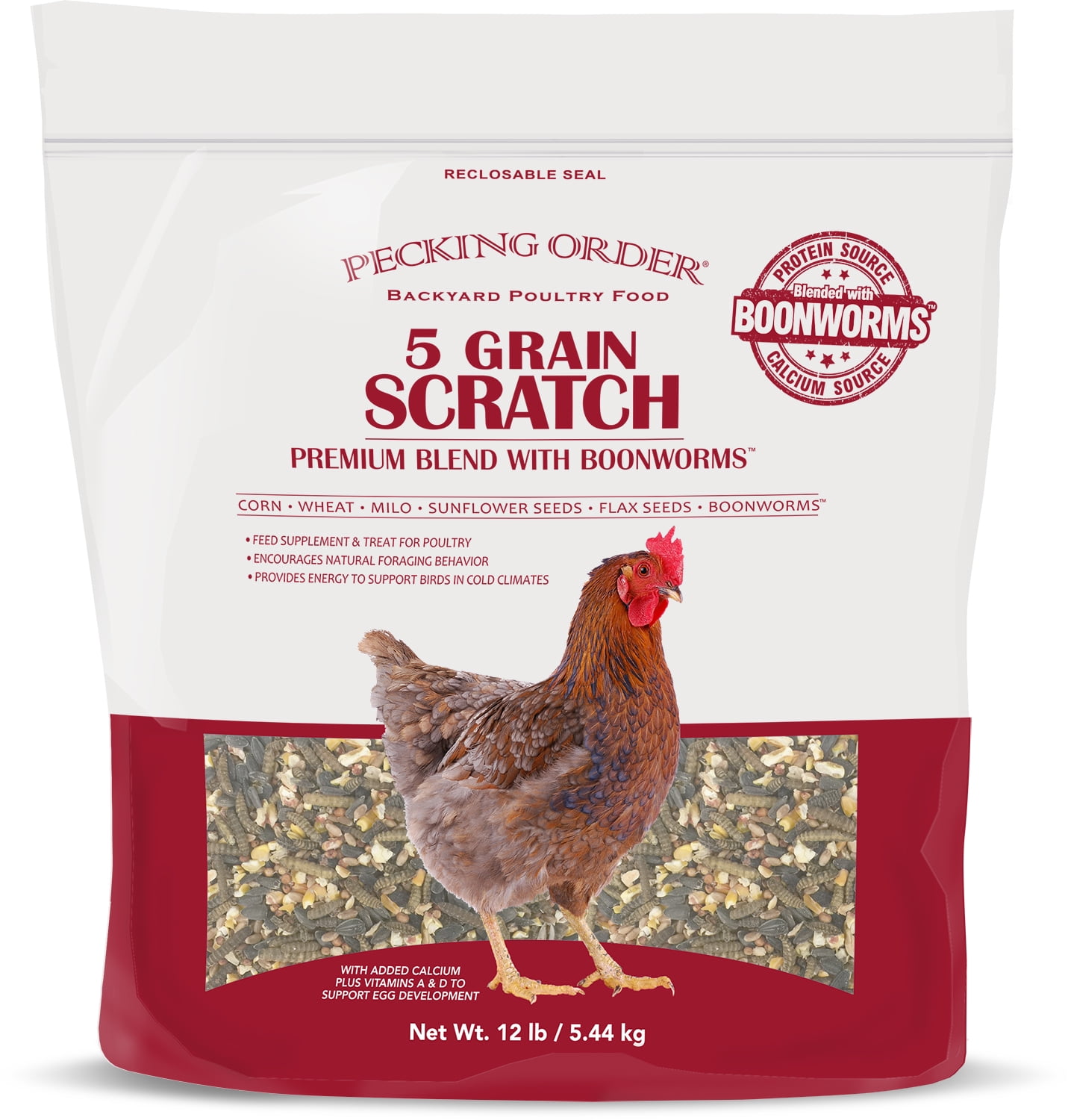 (2 pack) Pecking Order 5 Grain Scratch Chicken Feed, 12 lbs.