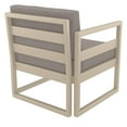 thumbnail image 2 of Compamia Mykonos Club 3 Piece Patio Set Taupe frame and cushion, 2 of 5